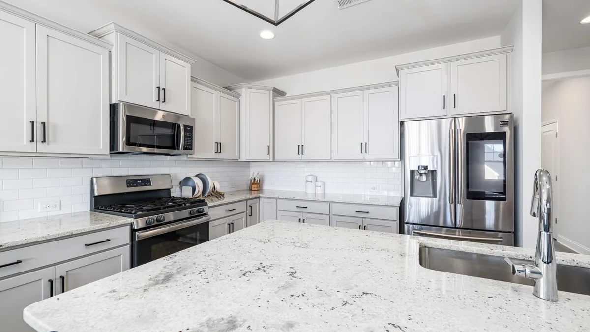 Granite countertop being installed in an Encinitas, CA kitchen